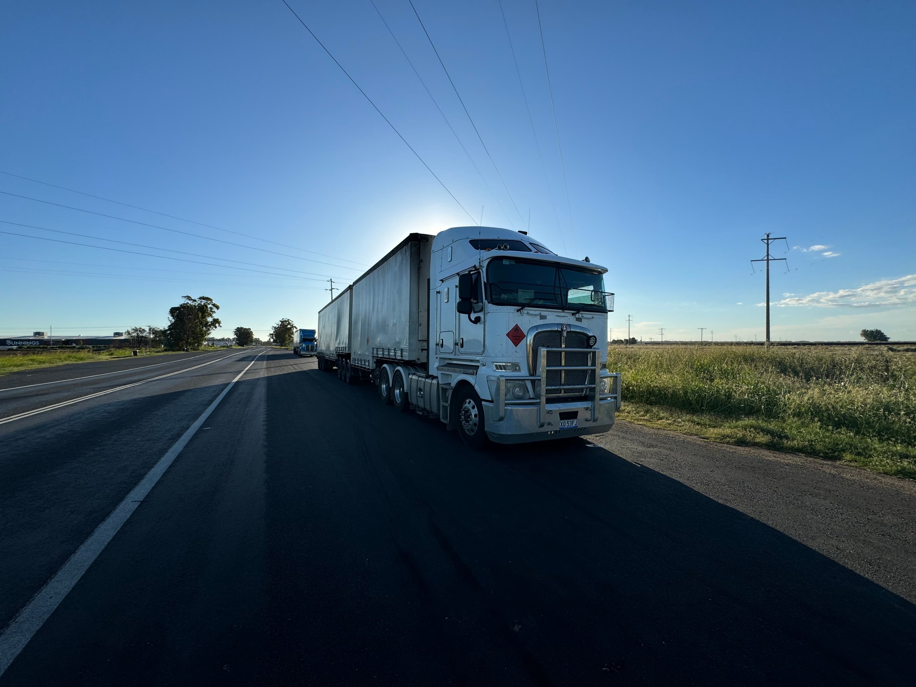 Semi truck on open highway